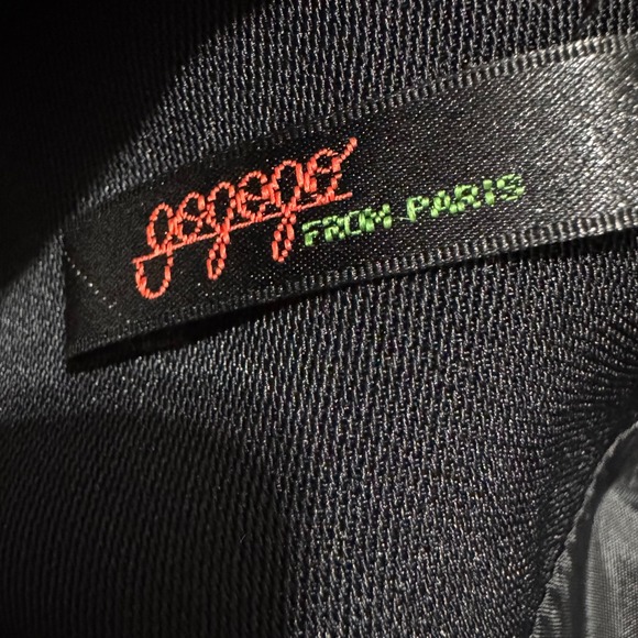 Gogogo FROM PARIS Black Button Front Blazer Women Size Large Career Formal - Picture 8 of 13